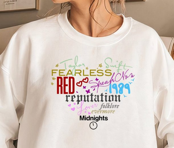 Bundle Taylor Albums Heart shape Swiftie Svg, Taylor Swift Merch, Midnight Png, instant digital download