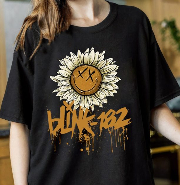 Blink Smile 182 Shirt, Vintage Style Shirt, World Tour Shirt, Smile Unisex Tee 90s, Vintage Retro Shirt