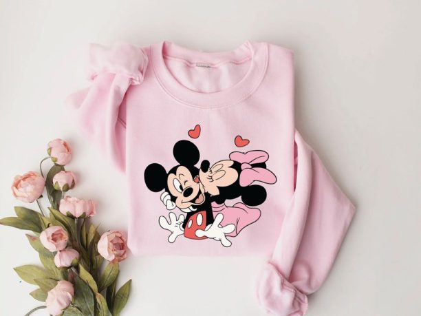 Mickey and Minnie Shirts, Valentines Love Shirt, Disney Lover Shirt, Mickey Love Shirt, Minnie Love Shirt, Mickey Head Shirt, Minnie Bow Tee