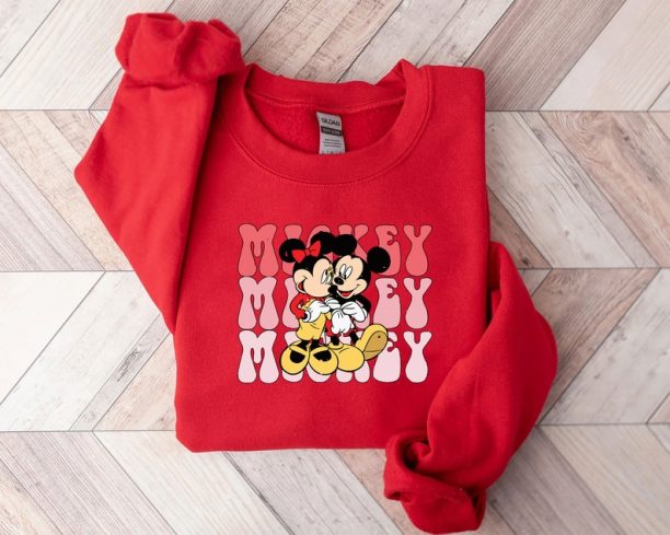 Mickey Valentines Shirt, Minnie Love Shirt, Disney Love Sweatshirt, Minnie Mickey T-Shirt, Cute Mickey Minnie, Cute Couple Shirt, Gift Tee