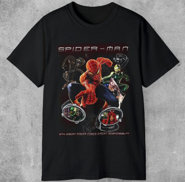 Vintage Spiderman Shirt, Retro 90s Spiderman Graphic tee, Marvel T-shirt, Vintage super hero shirt