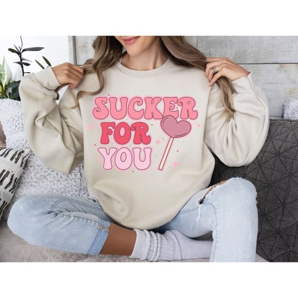 Sucker for You Sweater, Valentine Gift, Valentines Day Hoodie, Couple Hoodie, Gift For Her, Gift For Valentine, Lover gift