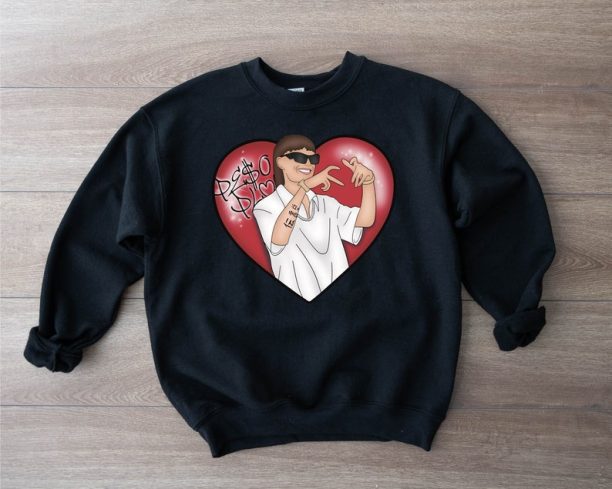 Peso Pluma Heart Sweatshirt,Peso Pluma Fan,Double P Tour,Corrido Tumbado,El Belicon,Peso Pluma Letra,Ella Baila Sola