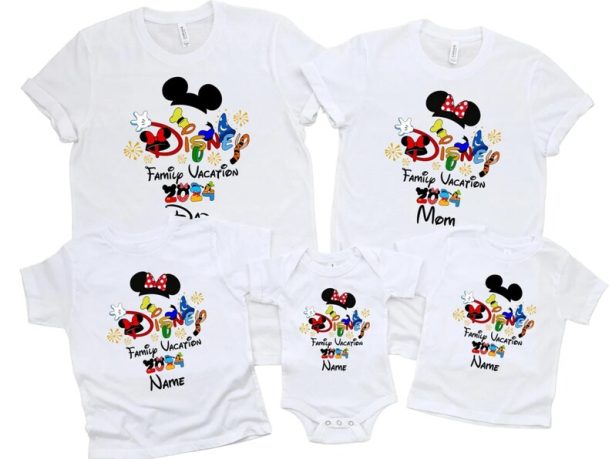 Disney Family Vacation 2024 T-shirt, Family 2024 Shirt, Custom Family Shirt, Family Trip Shirt