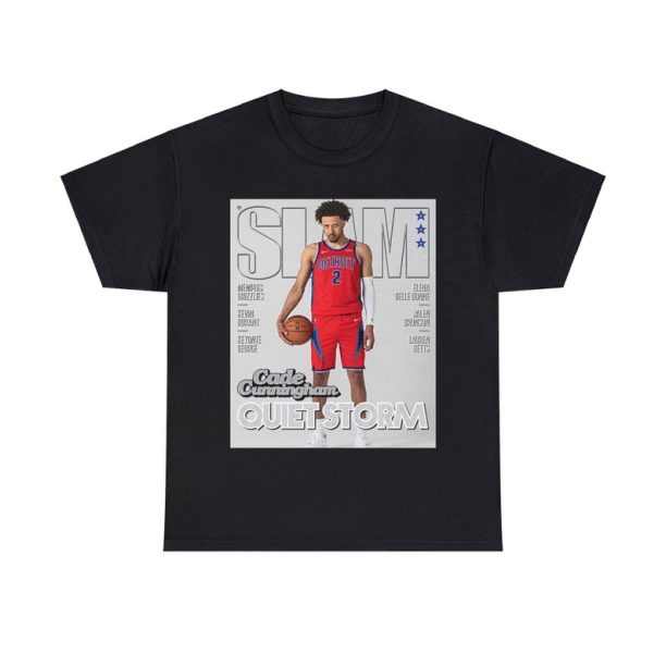 Cade Cunningham Detroit Pistons NBA Slam Cover Tee Shirt