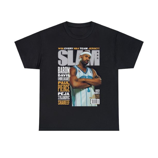 Baron Davis Charlotte Hornets NBA Slam Cover Tee Shirt