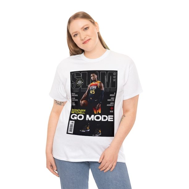 Donovan Mitchell Utah Jazz NBA Slam Cover Tee Shirt