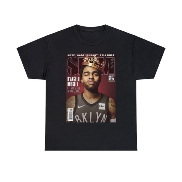 D'Angelo Russell Brooklyn Nets NBA Slam Cover Tee Shirt