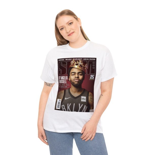 D'Angelo Russell Brooklyn Nets NBA Slam Cover Tee Shirt