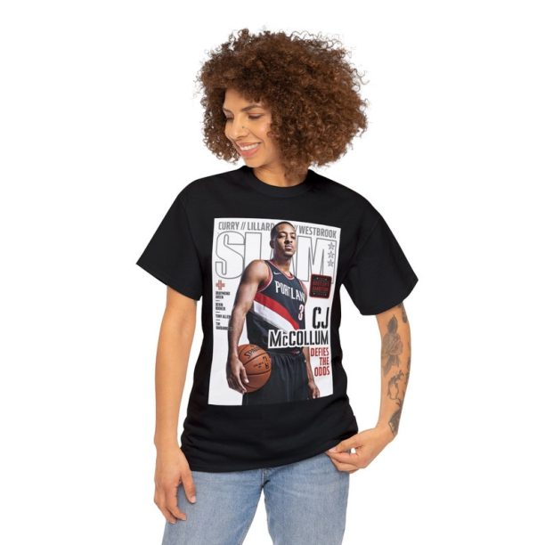 CJ McCollum Portland Trailblazers NBA Slam Cover Tee Shirt