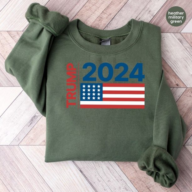 Fix America Again Trump 2024 Sweatshirt, Trump Long Sleeve Shirt, Donald Trump 2024 Hoodie, American Sweaters