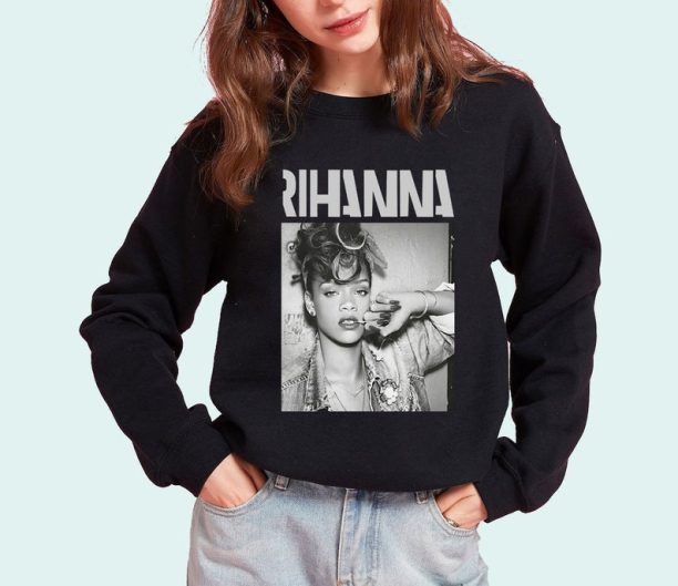 Rihanna Graphic Hip Hop Rap Bad Girl T-Shirt Gift for Men Women, Hip Hop Graphic Tee T-Shirt, Sweatshirt, Hoodie Gift