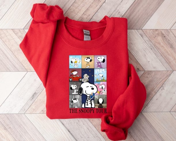 Swift Eras Tour Snoopy Sweatshirt, Snoopy Dog Sweater, Swiftie Eras Crewneck, Lover Midnights Folklore T-shirt