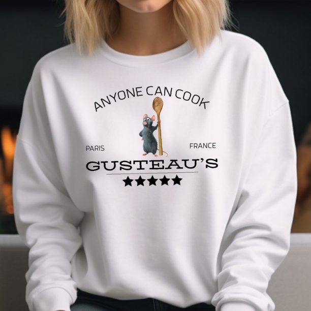 Anyone Can Cook Sweatshirt, Ratatouille Sweatshirt, Disney Inspired Sweater, Cute Disney Family Hoodie