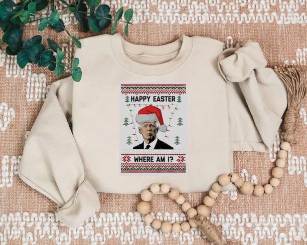 Joe Biden Easter Sweater, Happy Easter Gift, Biden Ugly Christmas Sweater, Merry Easter Joe Biden