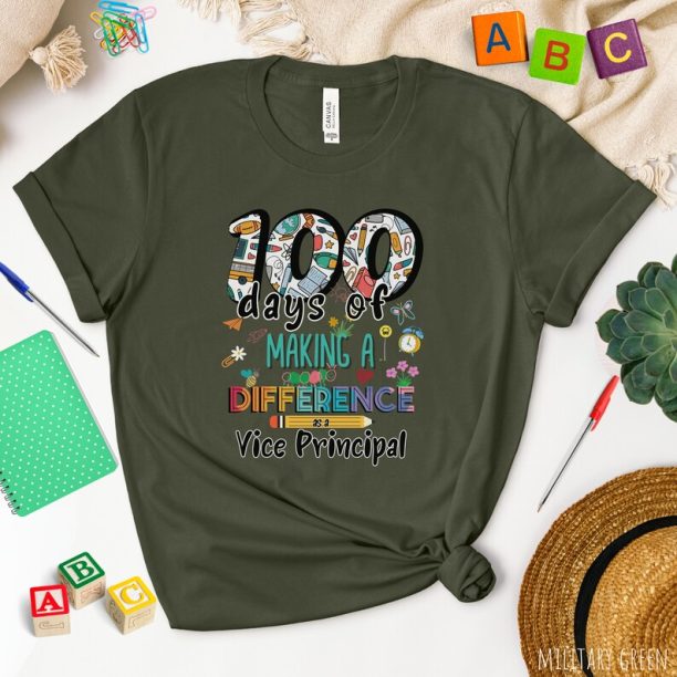 100th Day Of School Shirt,Vice Principal 100 Days Shirt,100 days of school,Vice Principal 100th day gift,Principal shirt