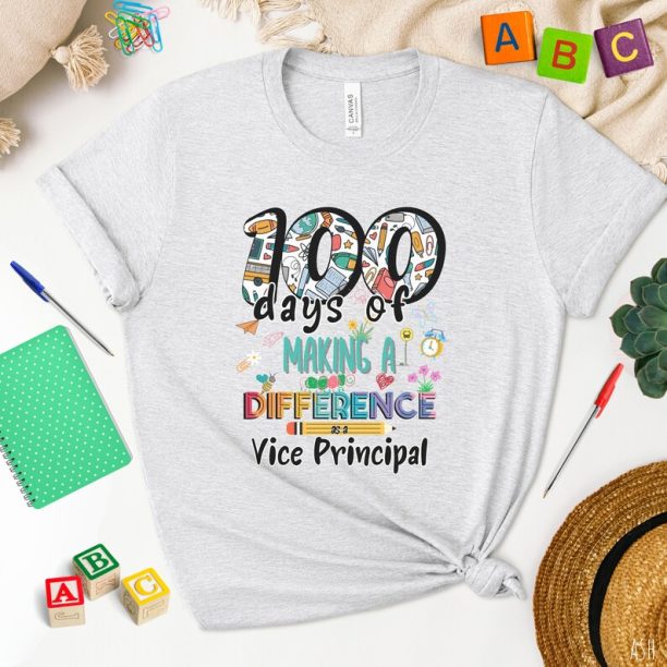 100th Day Of School Shirt,Vice Principal 100 Days Shirt,100 days of school,Vice Principal 100th day gift,Principal shirt