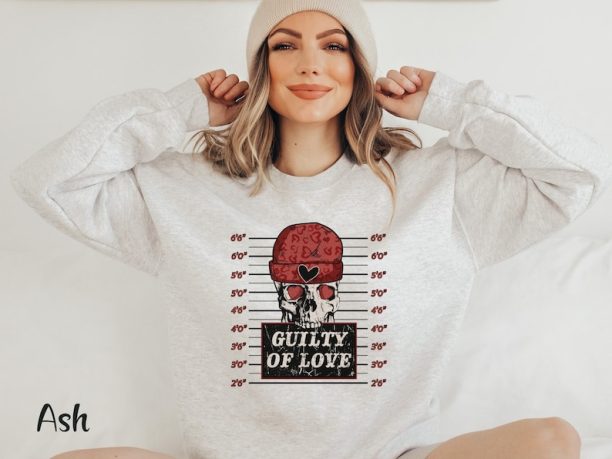 Valentine Inmate Shirt Love Valentine Sweatshirt Valentine Skeleton Sweatshirt Spooky Valentine Day Shirt Funny Valentine Sweatshirt Vday