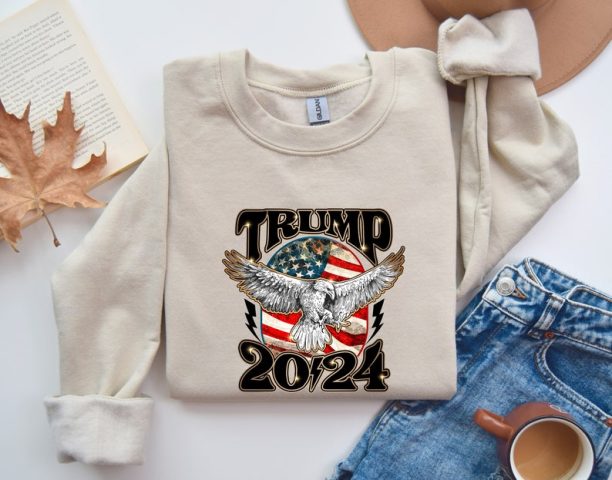 Donald Trump 2024 Sweatshirt, Patriotic Sweatshirt, Pro-Trump Sweatshirt, Pro America Shirt, Republican Shirt and Gifts