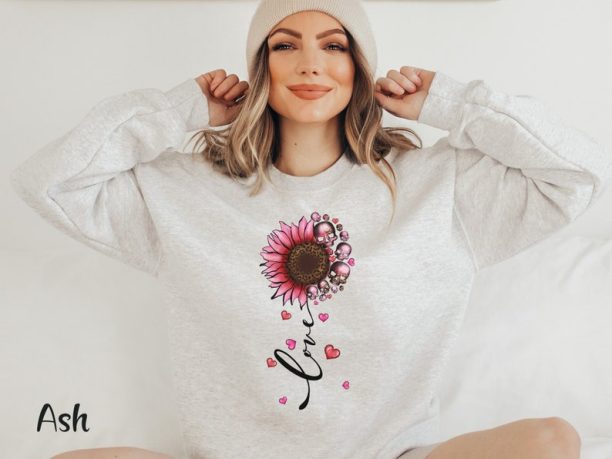 Love Valentine Sweatshirt Valentine Skeleton Sweatshirt Valentine Day Shirt Valentine Flowers Tshirt Cute Valentine Tshirt Galentines Day