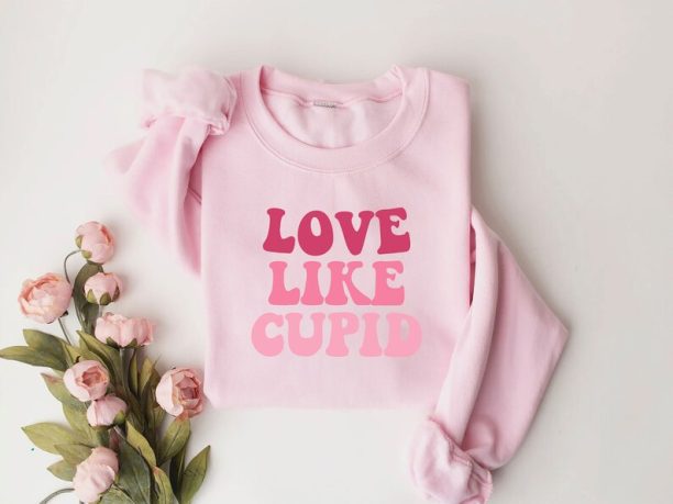 Love Like Cupid Shirt, Happy Valentine Day Sweatshirt, Valentine's Day Shirt, Valentine Shirt, Love Shirt, Boho Valentine Shirt, Couple Tee