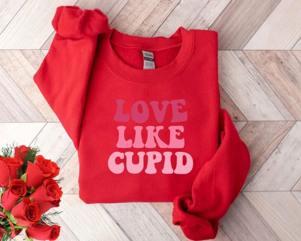 Love Like Cupid Shirt, Happy Valentine Day Sweatshirt, Valentine's Day Shirt, Valentine Shirt, Love Shirt, Boho Valentine Shirt, Couple Tee