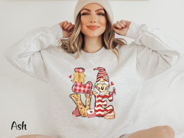 Love Gnomes Valentine Shirt Love Valentine Day Sweatshirt Valentine Love Gnomes Shirt Valentine Gnomes Gift For Valentine Gnomes Sweater