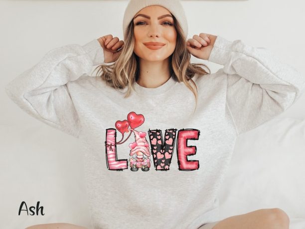 Gnomes Valentine Day Sweatshirt Valentine Love Gnomes Shirt Love Gnomes Valentine Shirt Love Valentine Gnomes Gift For Valentine Sweater