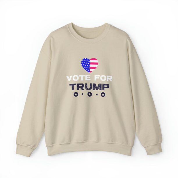 Vote Trump Political Campaign Sweatshirt, Patriotic Vote Apparel, Unisex Election Jumper