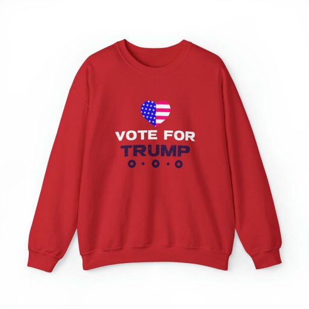 Vote Trump Political Campaign Sweatshirt, Patriotic Vote Apparel, Unisex Election Jumper