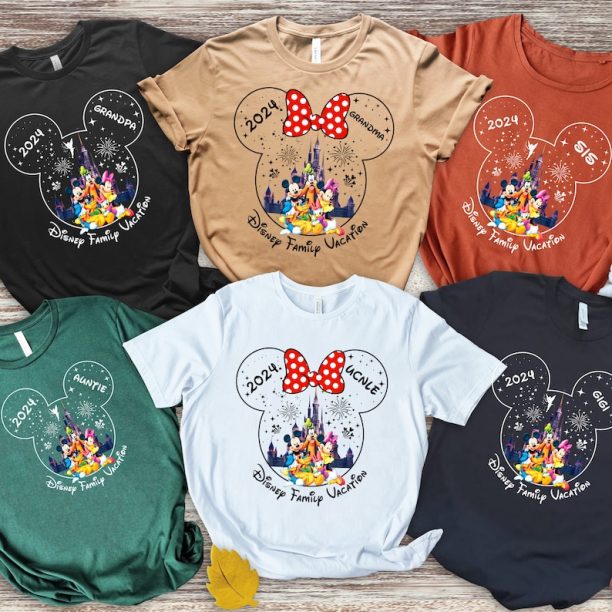 Custom Disney Vacation 2024 Shirt, Disney Family Vacation Shirt, Disney Group Vacation Shirt