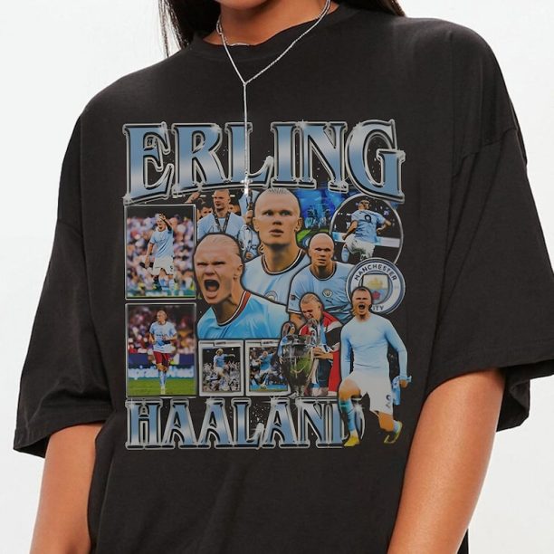 Erling Haaland T-Shirt, Retro Erling Haaland T-Shirt, Soccer shirt, Classic 90s Graphic Tee, Vintage Bootleg