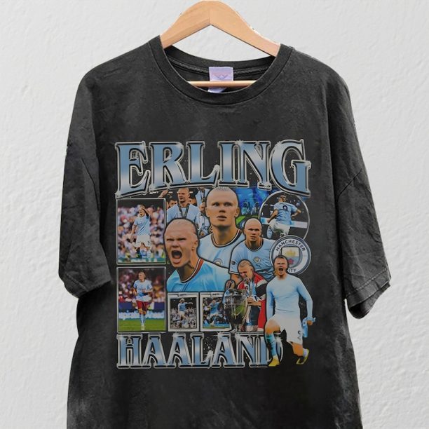 Erling Haaland T-Shirt, Retro Erling Haaland T-Shirt, Soccer shirt, Classic 90s Graphic Tee, Vintage Bootleg