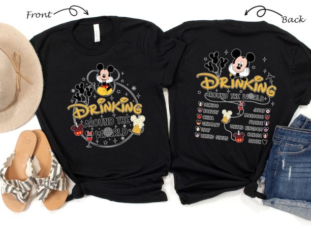 Drinking Around The World Shirt, Disney Drinking Shirt, Epcot Shirt, Disney Vacation Shirt, Disney Matching Shirt