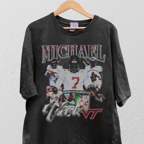 Vintage 90s Graphic Style Michael Vick T-Shirt, Michael Vick Tee, Retro Michael Vick Oversized T-Shirt, Football T-Shirt