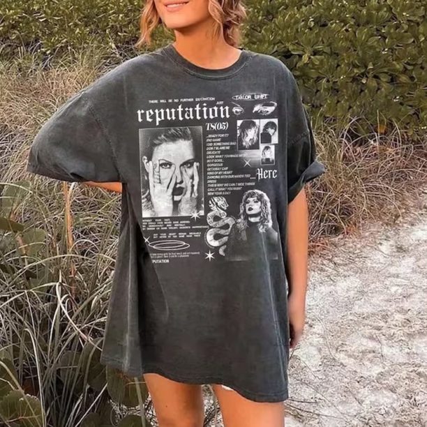 Vintage Reputation T-Shirt, The Eras Tour Shirt, Reputation Shirt, Eras Tour Tee, Reputation Track List Shirt