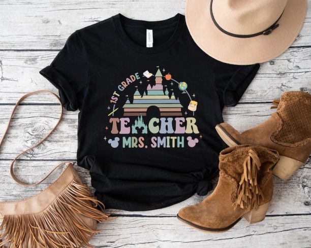 Personalized Disney Teacher Grade Shirt,Magical Teacher Shirt,Customized Name Teacher Shirt,Teacher Appreciation