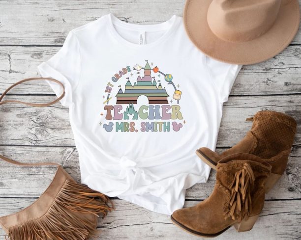 Personalized Disney Teacher Grade Shirt,Magical Teacher Shirt,Customized Name Teacher Shirt,Teacher Appreciation