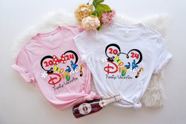 Custom Disney Family Matching Tshirt, 2024 Disney Family Vacation Shirts, Disney Castle 2024 Shirts, Disney Family 2024