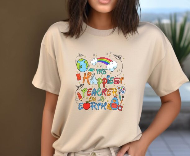 Happiest Teacher On Earth Shirt,Disney Teacher Shirt,Mickey Shirt,Minnie Shirt,Teacher Week Shirt,Back to School Shirt