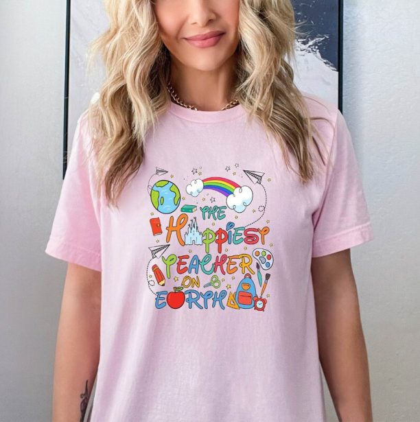 Happiest Teacher On Earth Shirt,Disney Teacher Shirt,Mickey Shirt,Minnie Shirt,Teacher Week Shirt,Back to School Shirt