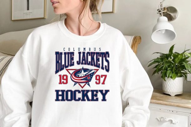 Vintage Columbus Blue Jacket Sweatshirt, Blue Jackets Sweater, Blue Jackets T-Shirt, Retro Columbus Ice Hockey Hoodie