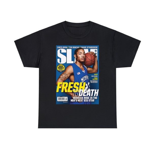 Derrick Rose Memphis Tigers NCAA Slam Cover Tee Shirt