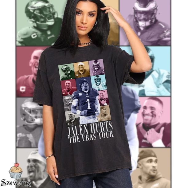 Jalen Hurts The Eras Tour Shirt, Sweatshirt, Hoodie, Football shirt, Classic 90s Graphic Tee, Unisex, Vintage Bootleg