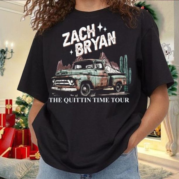 The Quittin Time Tour 2024 Vintage Shirt, Zach Bryan 2 Side Shirt, Zach Bryan Concert 2024 Merch