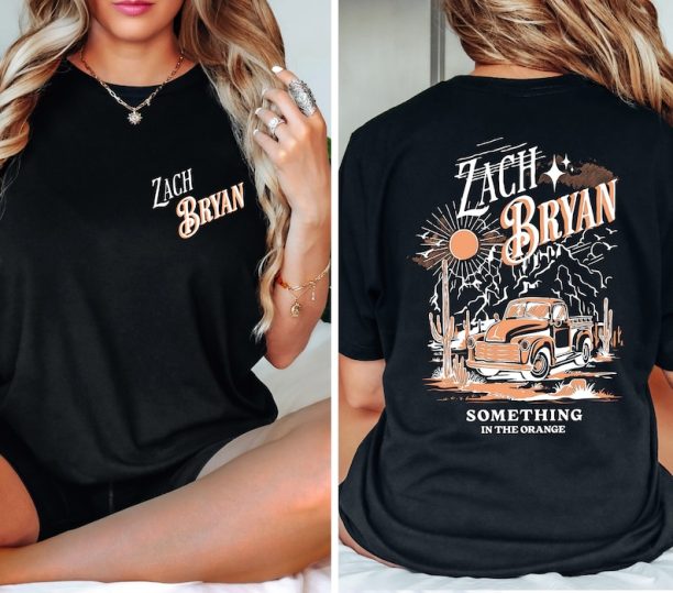 Zach Bryan Something In The Orange front and back Shirt,American Heartbreak Shirt, Zach Bryan Fan Gift, Zach Bryan Shirt