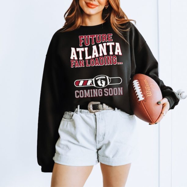 Future Atlanta Football Fan Loading ATL Game Day Maternity Reveal Sports Gender Reveal Football Baby Shower Gift for