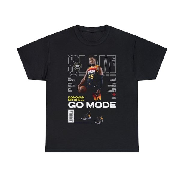 Donovan Mitchell Utah Jazz NBA Slam Cover Tee Shirt