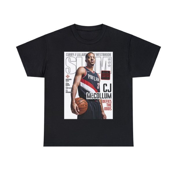 CJ McCollum Portland Trailblazers NBA Slam Cover Tee Shirt