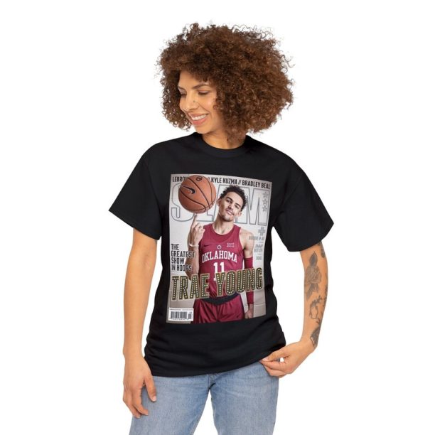 Trae Young Atlanta Hawks NBA Slam Cover Tee Shirt